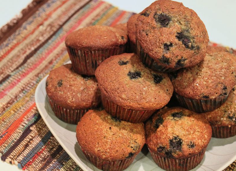 Blueberry Banana Muffins with Brown Rice Flour Cuisine Soleil